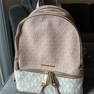 Michael Kors Blush and Ivory Backpack